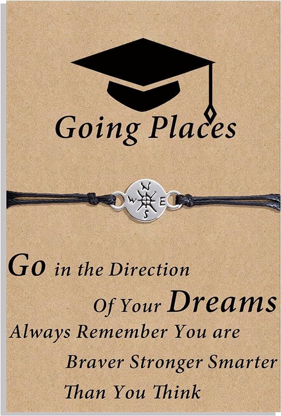 DESIMTION Graduation GIfts for Her 2022 Platinum Plated Compass Bracelet Seniors College High Sch... | Amazon (US)