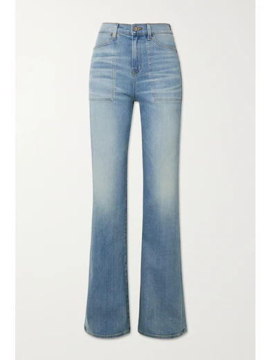 Veronica Beard - Crosbie High-rise Flared Jeans - Mid denim | NET-A-PORTER (US)