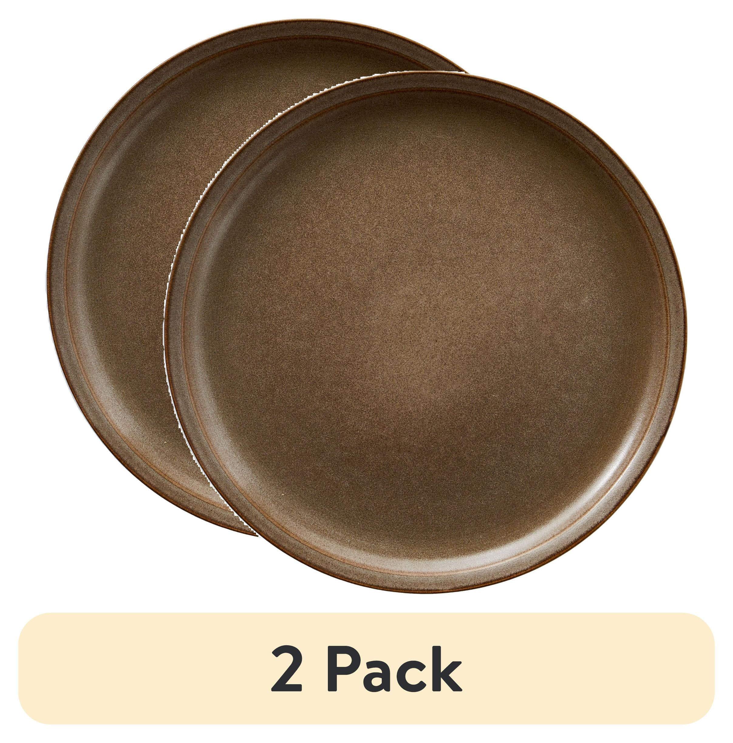 (2 pack) Better Homes and Gardens Banks Brown 10.25-Inch Stoneware Dinner Plate | Walmart (US)