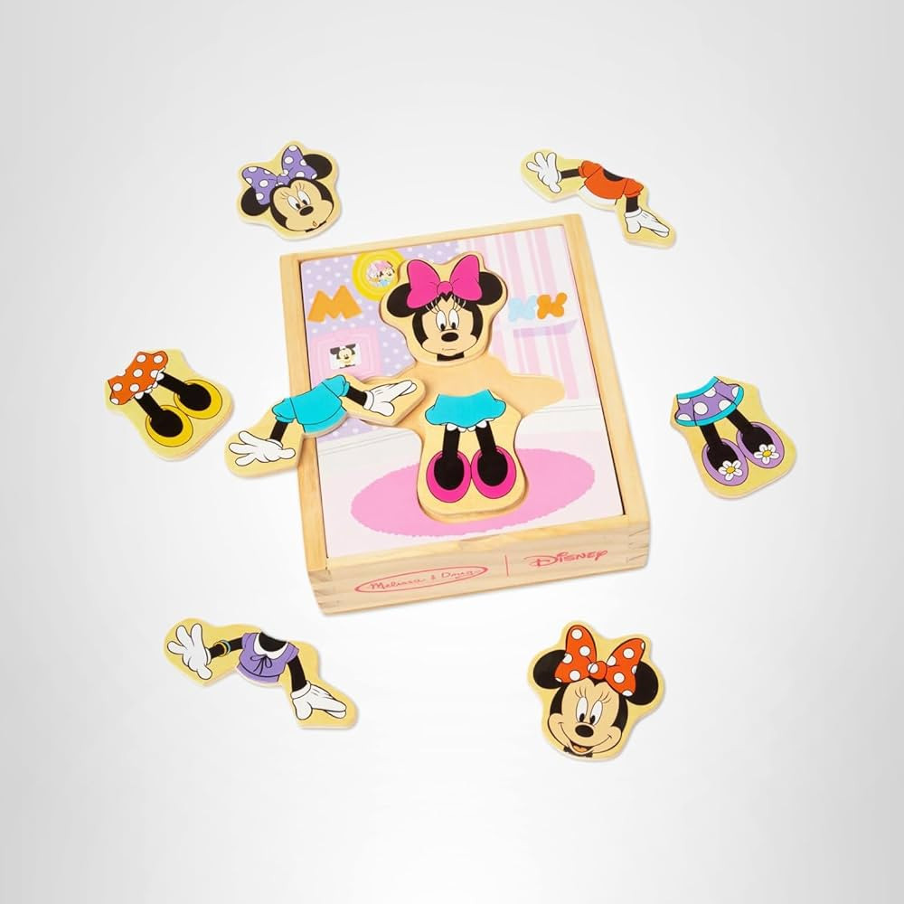 Melissa & Doug Disney Minnie Mouse Dress-Up Puzzle, 18 Pieces Mix and Match Outfits, Sorting & Ma... | Amazon (US)