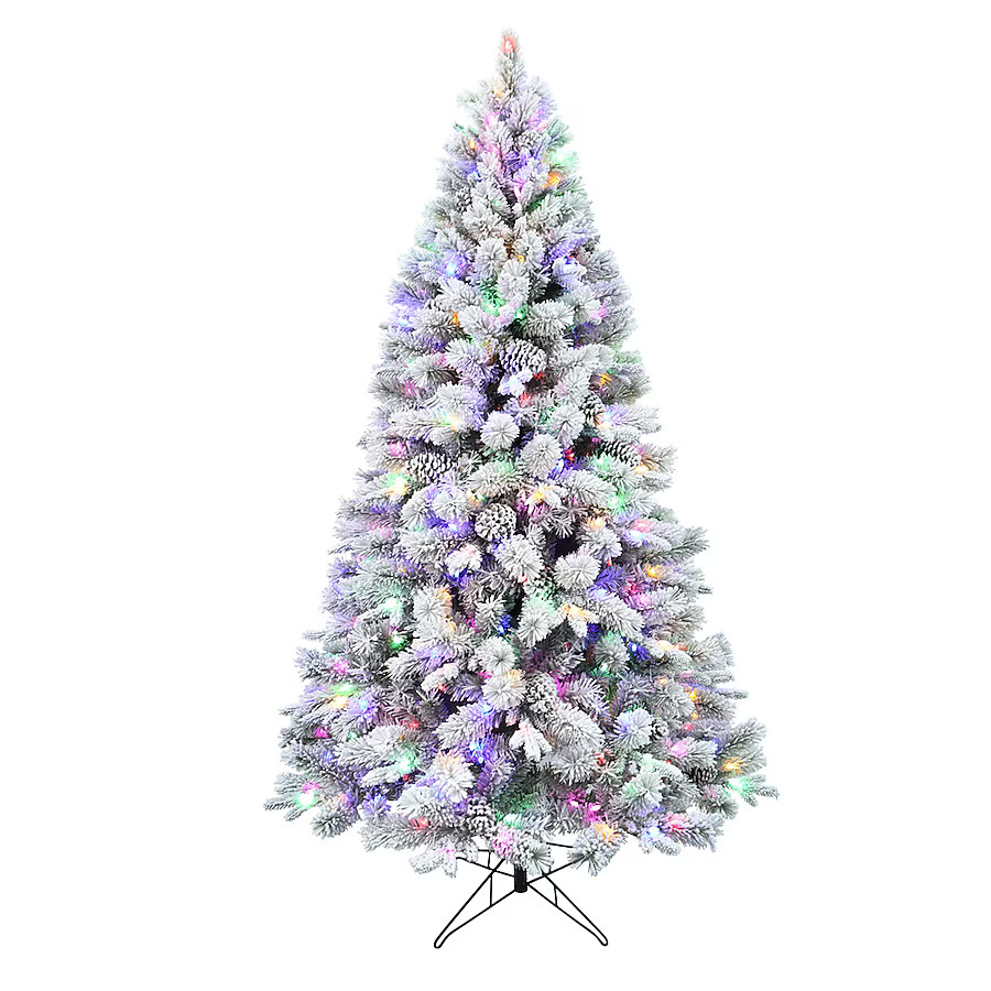 Holiday Living 6.5-ft Albany Pine Pre-lit Artificial Christmas Tree with Color Changing LED Light... | Lowe's