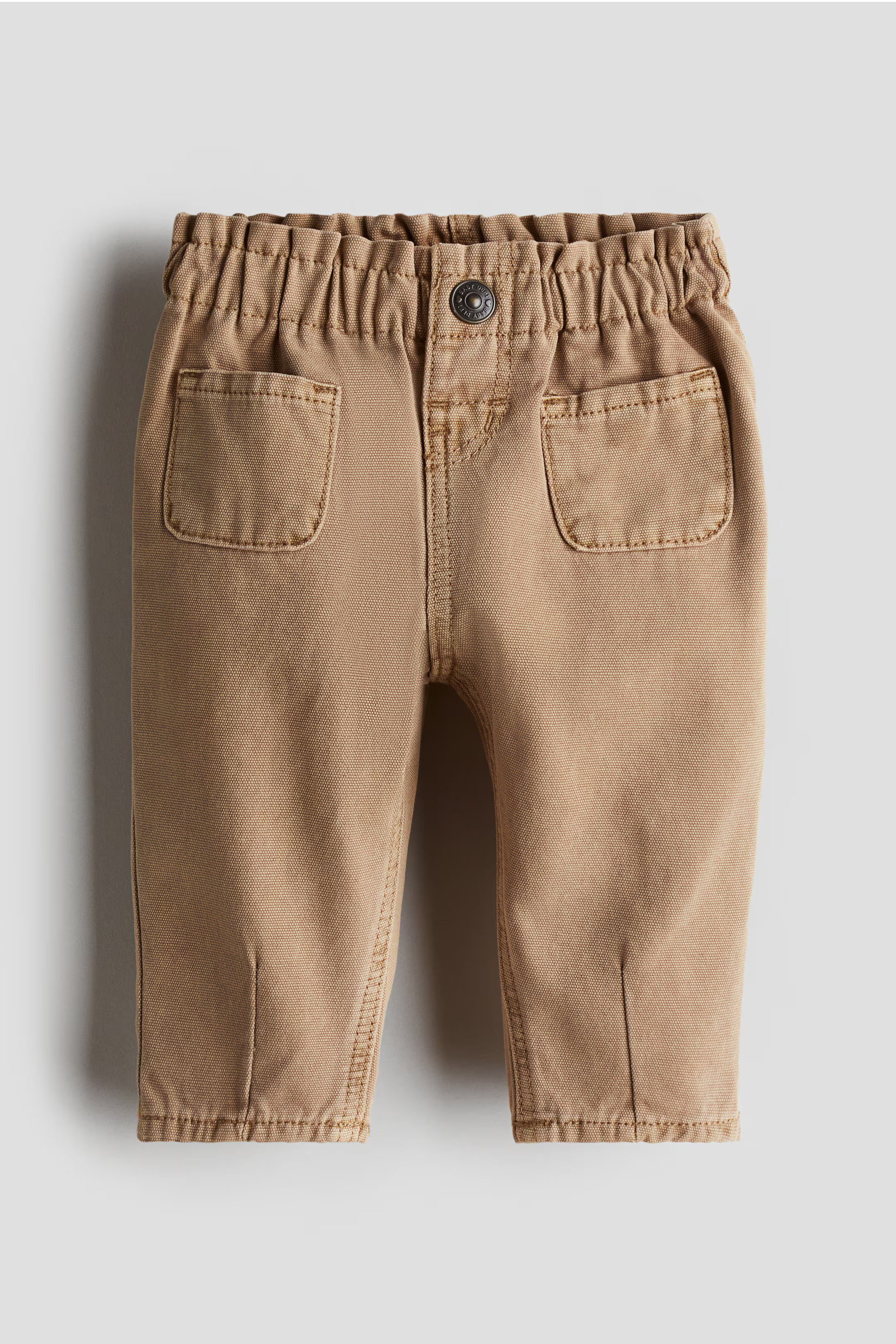 Paper-Bag Pants - Regular waist - Long - Beige - Kids | H&M US | H&M (US + CA)