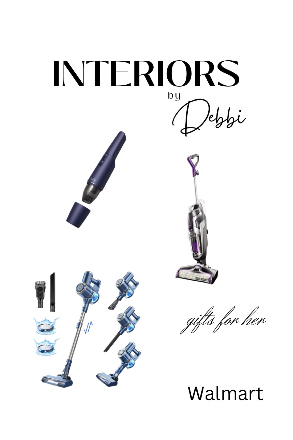 Vacuums
Wet/dry vac, portable computer vacuum, stick vacuum, sweeper, cordless vacuum
#walmart

#LTKhome #LTKGiftGuide #LTKHoliday