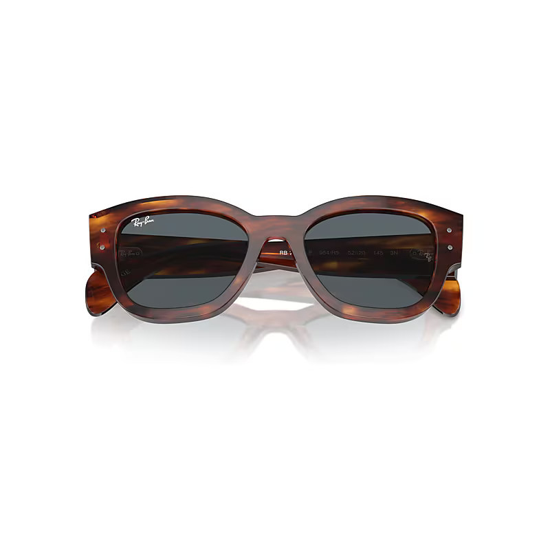 Ray-Ban Jorge Sunglasses Striped Havana Frame Blue Lenses 52-20 | Ray-Ban (US)