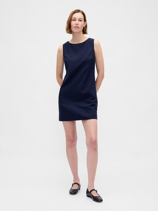 Linen-Blend Mini Shift Dress | Gap (CA)