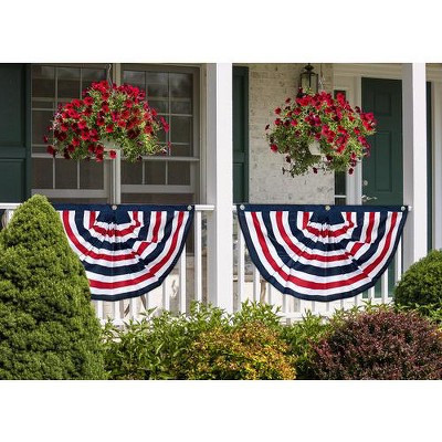 Red White And Blue Bunting 48" x 24" Pleated Banner with Brass Grommets Briarwood Lane | Target