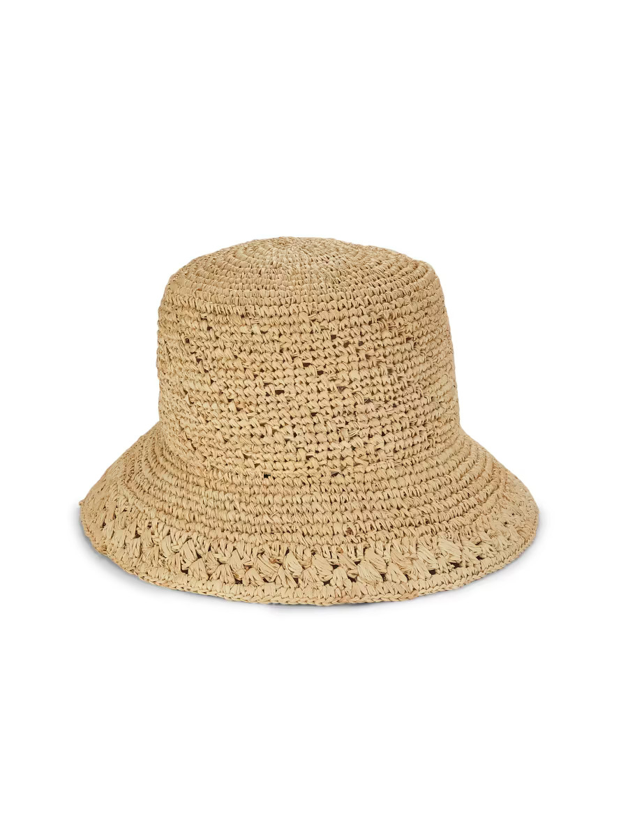 Raffia Crochet Bucket Hat | Saks Fifth Avenue