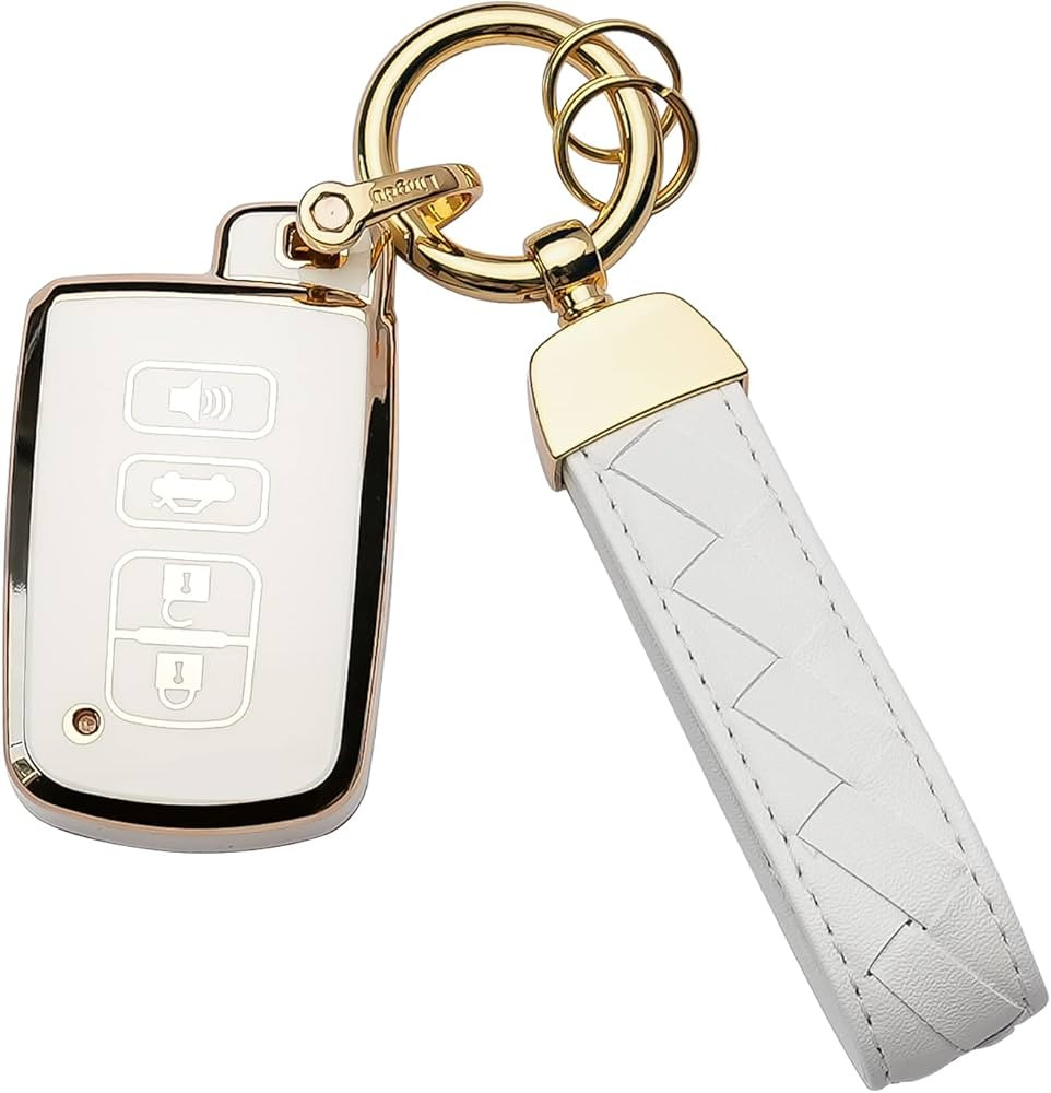 for Toyota Key Fob Cover Keychain Fit for Tundra Tacoma Sequoia 4Runner Highlander RAV4 Camry Cor... | Amazon (US)