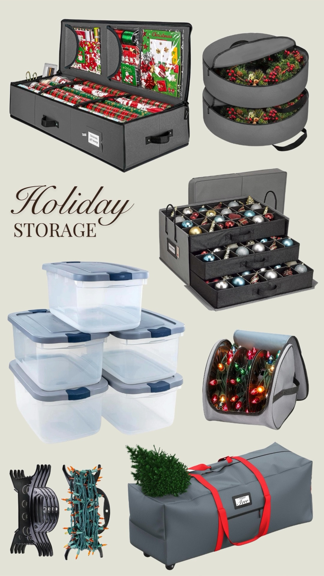 Storage and organizers that make holiday clean-up easy! 🎄 Ornament cases, light bags, and space-saving bins all from Amazon. #christmasstorage #holidayorganization #amazonfinds #homeorganization #ornamentstorage #christmasdecor #storage

#LTKHoliday #LTKHome #LTKSeasonal