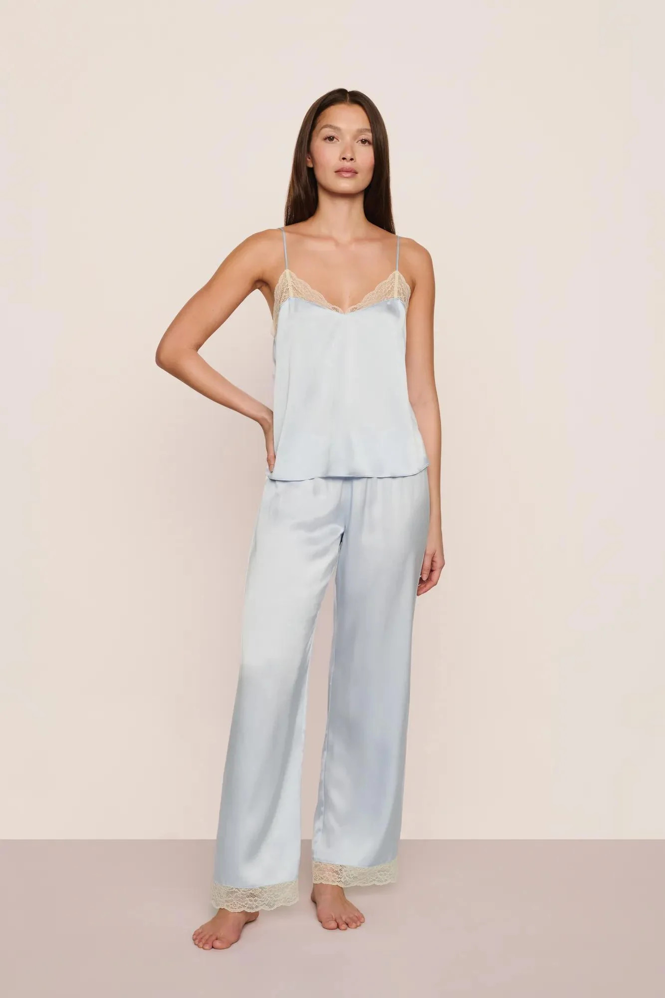 Washable Silk Lace Cami & Pant Set | Eberjey