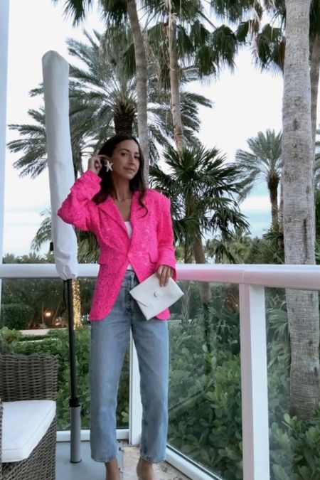 Love this pink lace blazer for summer/spring paired with jeans!

#LTKtravel #LTKSeasonal #LTKstyletip