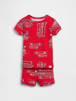 Baby & Toddler Organic Brushed Cotton Firetruck PJ Short Set | Gap (US)