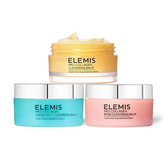 ELEMIS Pro-Collagen Cleansing Balm 1.7-oz Trio - QVC.com | QVC