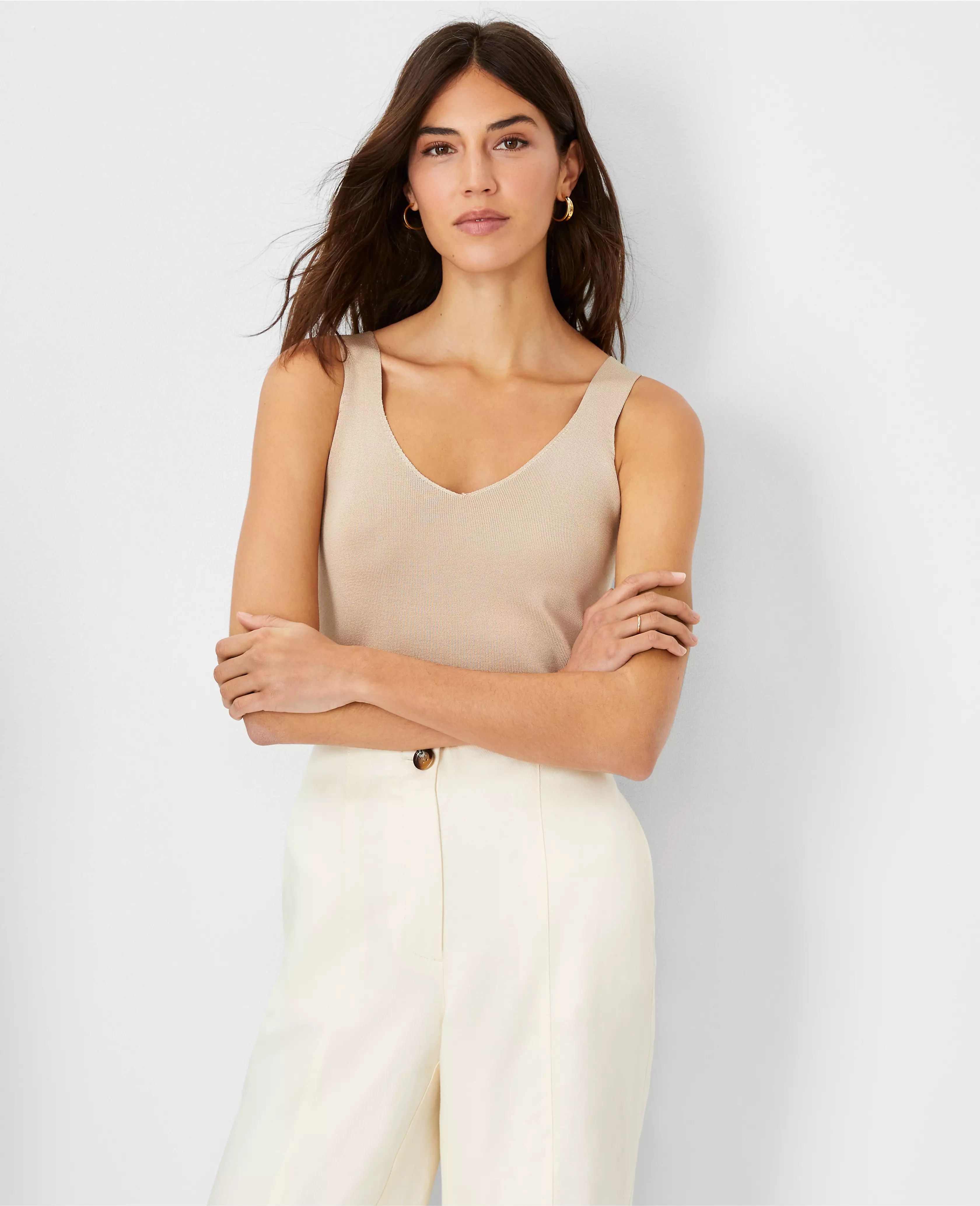 Double V Sweater Tank | Ann Taylor (US)