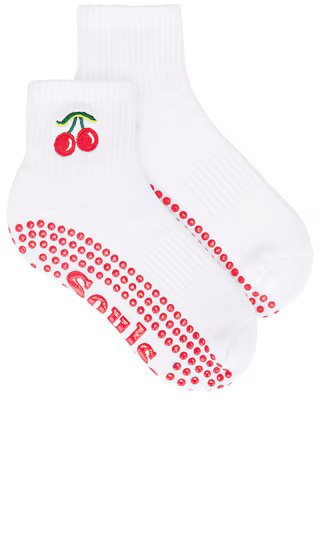 Souls. Very Cherry Grip Socks in White. - size M/L | Revolve Clothing (Global)