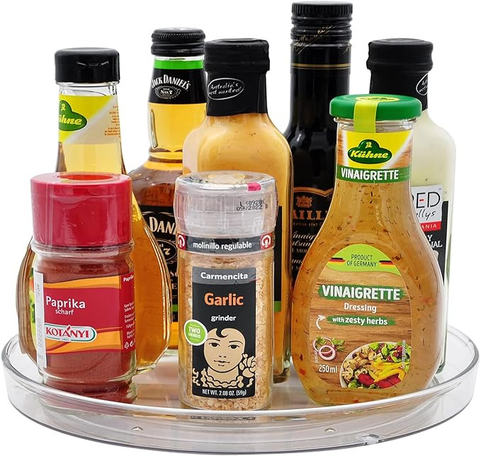 Lazy Susan Turntable Food Storage Container for Cabinets, Pantry, Refrigerator, Countertops, BPA ... | Amazon (US)