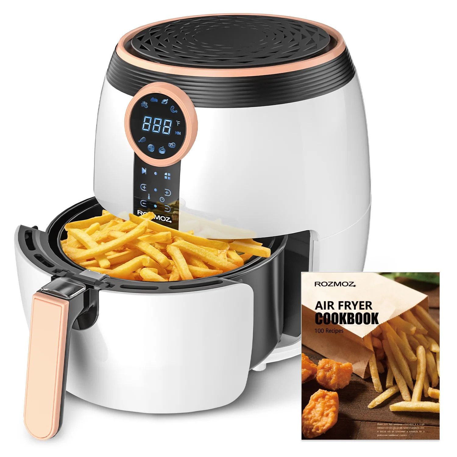 Rozmoz 5.2Qt Air Fryers, Oilless Air Fryer, Touchscreen Control Panel, 8 Cooking Preset Modes wit... | Walmart (US)