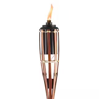 TIKI 57 in. Torch Tahiti Bamboo Brown Torch 1122069 - The Home Depot | The Home Depot