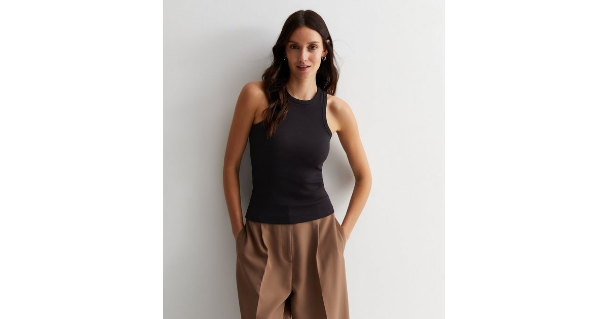 Black Ribbed Racer Vest
						
						Add to Saved Items
						Remove from Saved Items | New Look (UK)