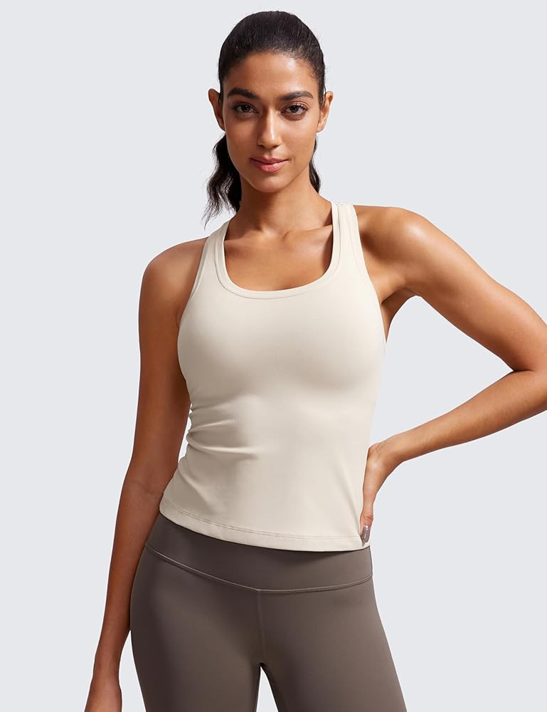 CRZ YOGA Butterluxe Racerback Workout Tank Tops for Women Tight Sleeveless Camisole Gym Athletic ... | Amazon (US)