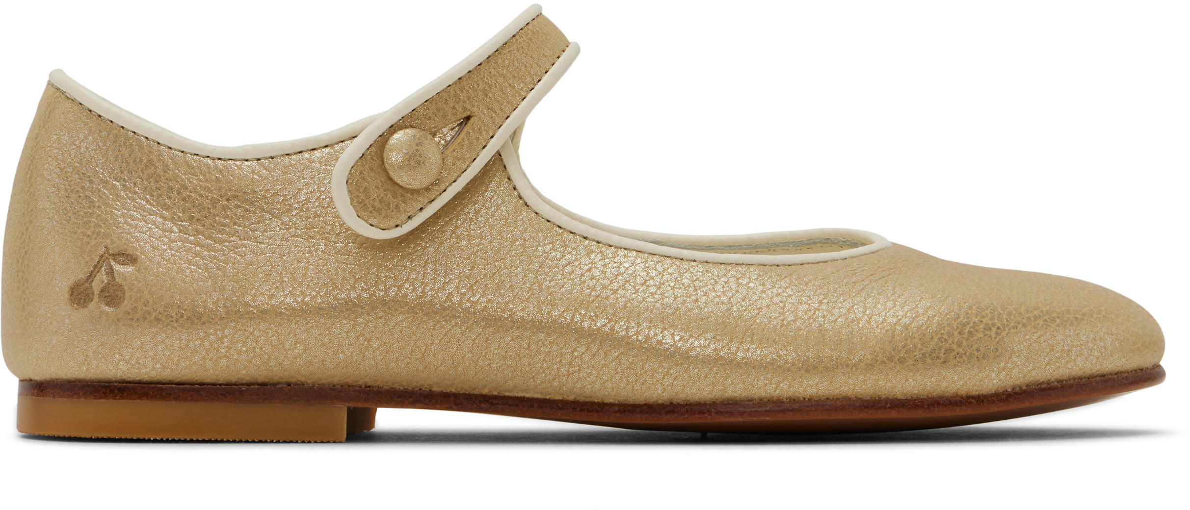 Bonpoint Kids Gold Ella Mary Jane Flats | SSENSE