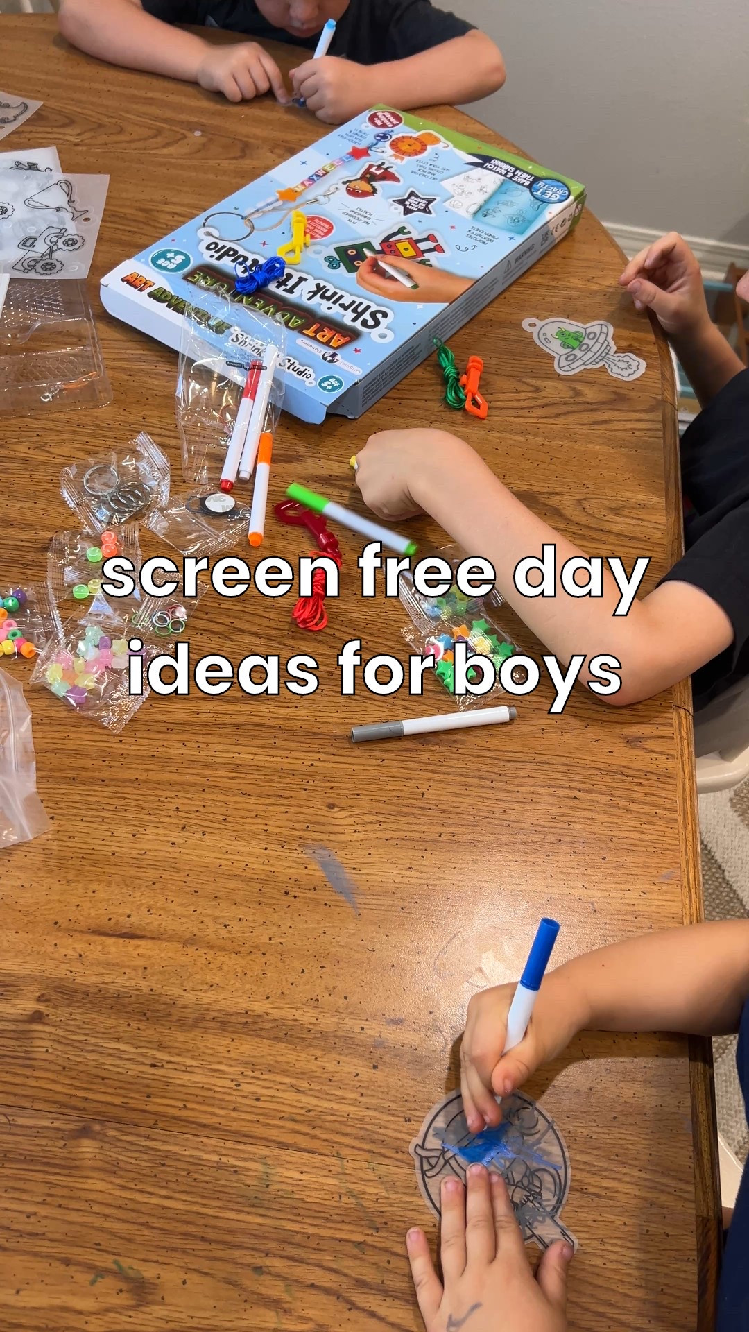 Shrink it Studio was a total hit today for a screen free activity! Everyone got to color and create their own keychain. If you’re looking for a gift idea for boys, this kit is awesome. 

I have added the other things we did today in our screen free day! 

#LTKKids
