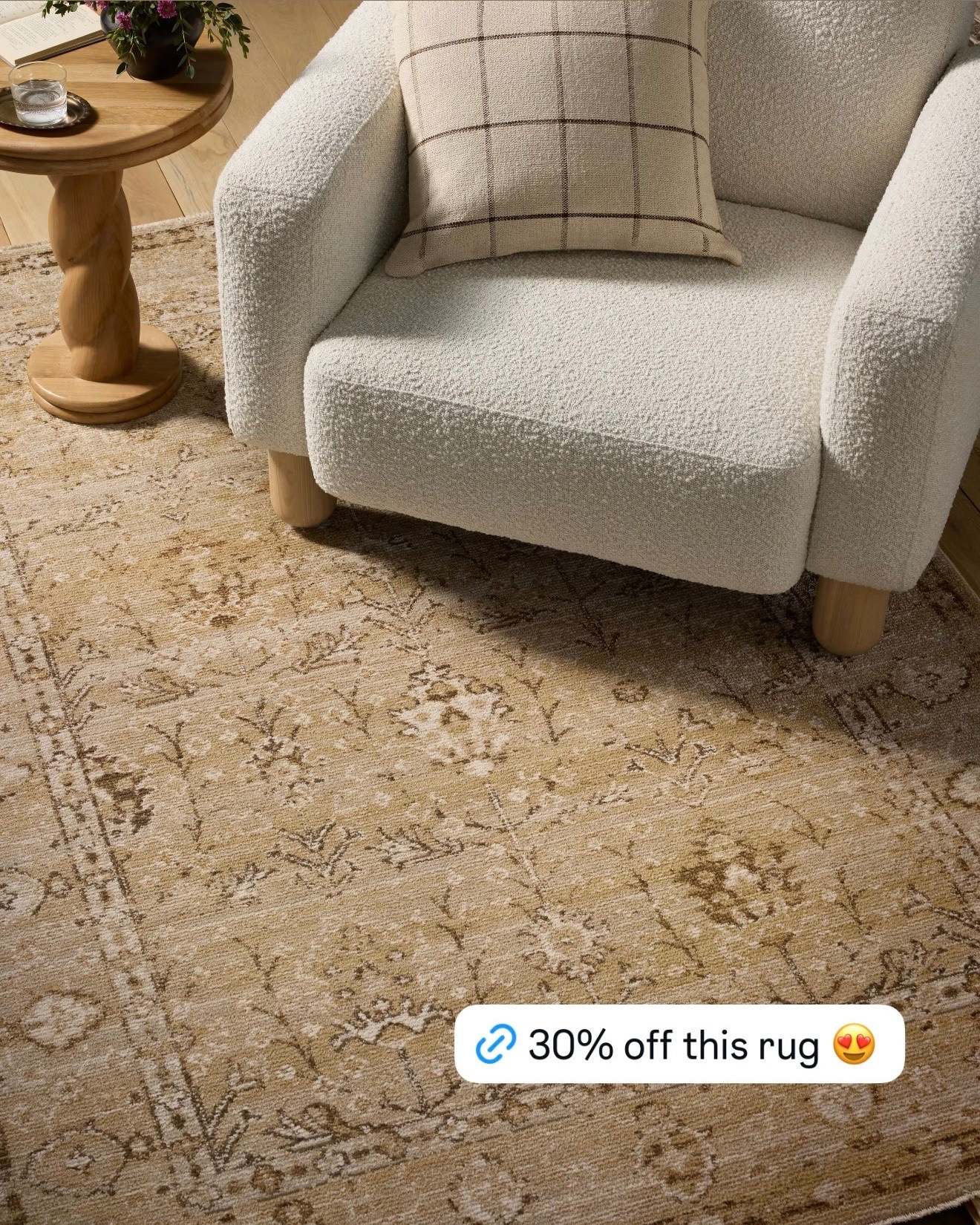 I may or may not be obsessed with this rug, currently 30% off!

#LTKHome #LTKSaleAlert