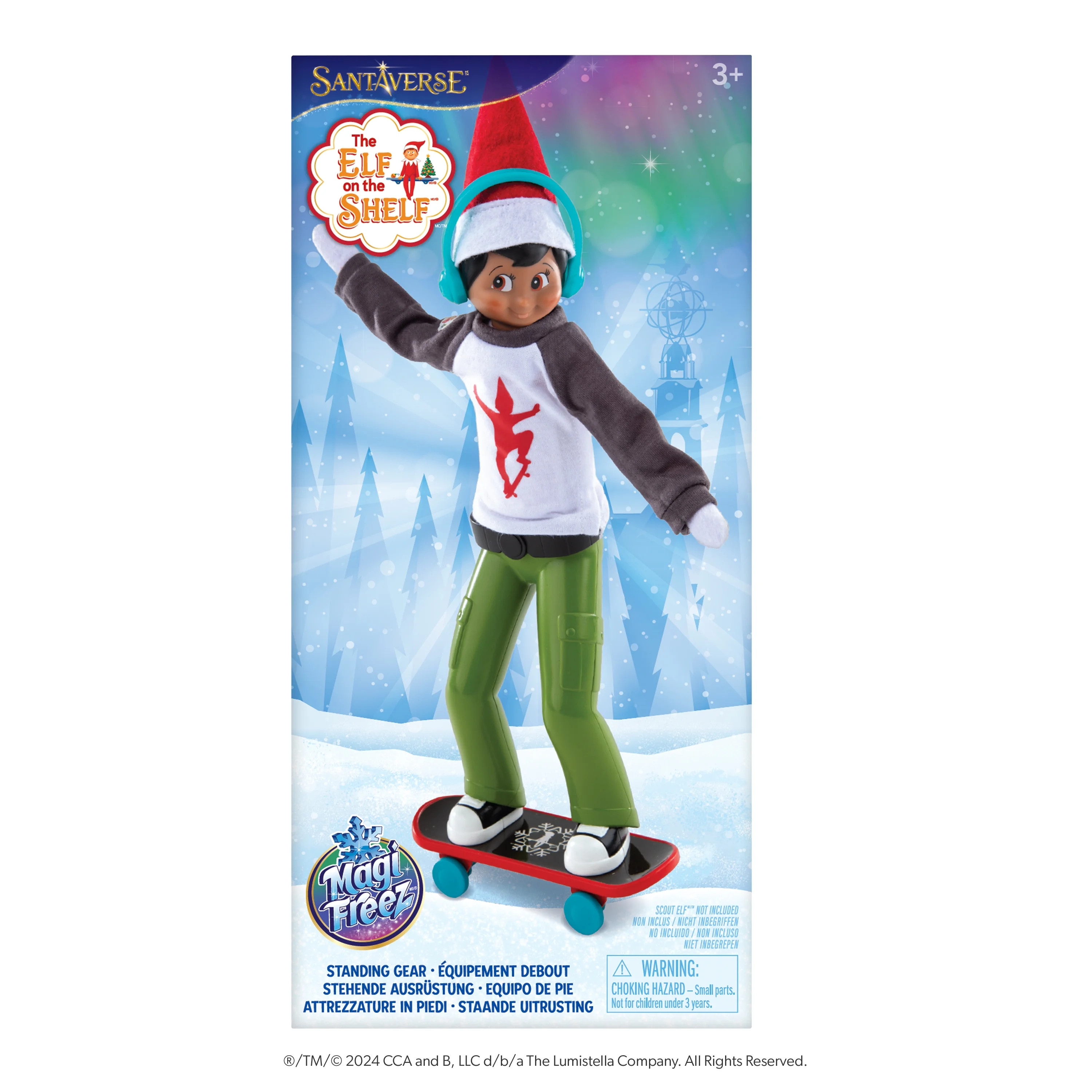 The Elf on the Shelf MagiFreez Holly Jolly Ollie Skateboard Set | Walmart (US)