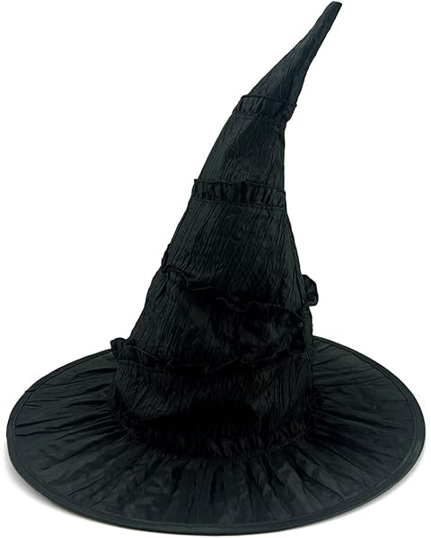 Women's Witch Hat Velvet Witches Ruched Hats Masquerade Oversized Wide Brim Party Halloween Acces... | Amazon (US)