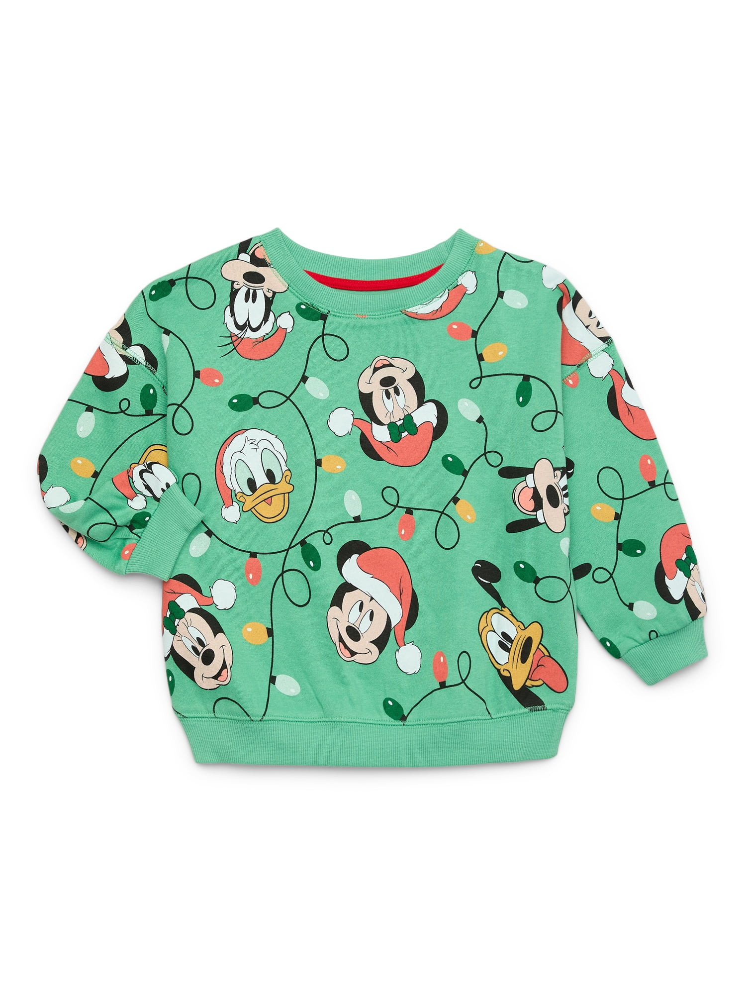 Disney Mickey & Friends Toddler Boys Holiday Crewneck Sweatshirt, Sizes 12M-5T | Walmart (US)
