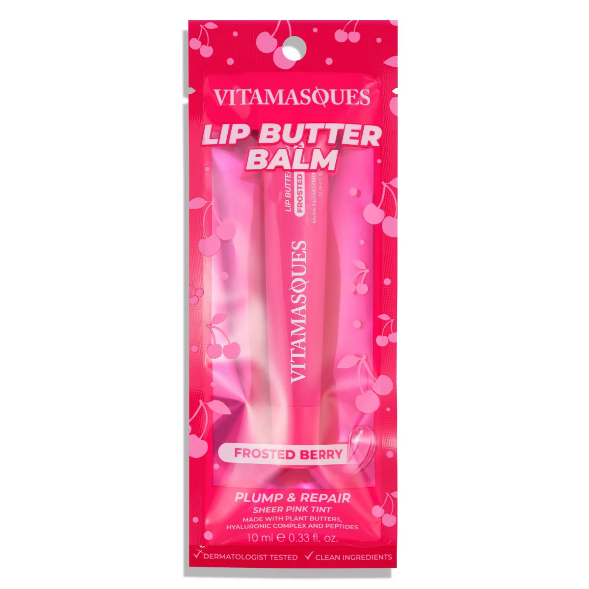 Vitamasques Stocking Stuffer Frosted Berry Lip Butter Balm - Plump & Repair | Target