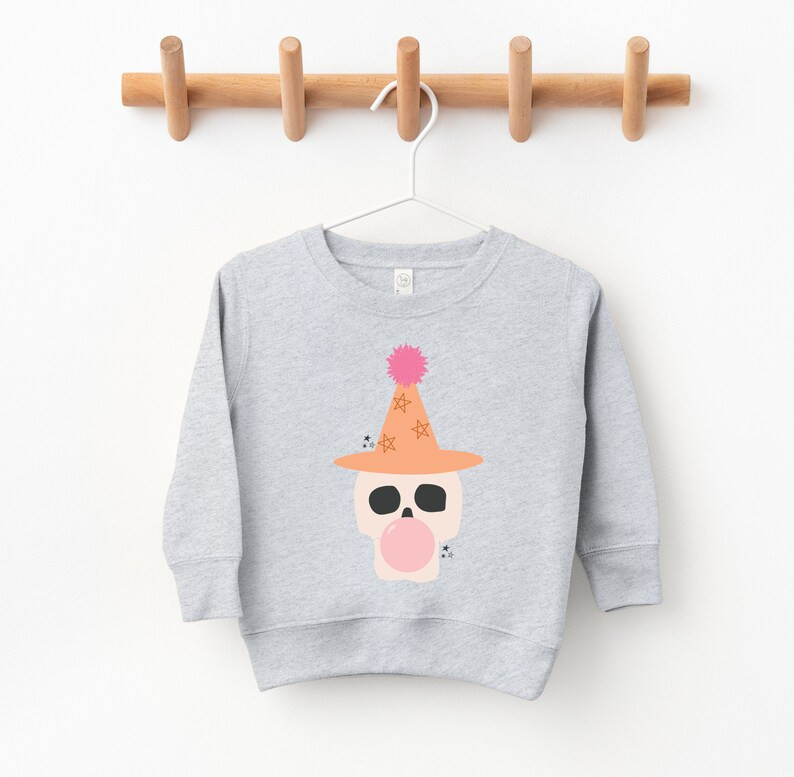 Whimsy Party Skull Sweatshirt, Skull Sweatshirt, Halloween Kids, Halloween Sweatshirt,spooky Swea... | Etsy (US)
