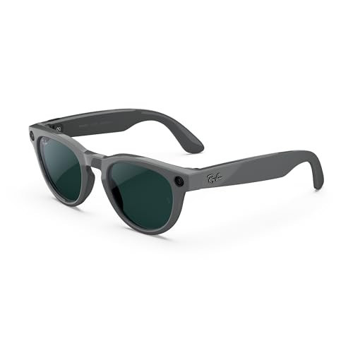 Ray-Ban Meta (Gen 2), Headliner, Shiny Asteroid Grey | Smart AI Glasses for Men, Women — 2x Battery Life — 3K Ultra HD Resolution — 12 MP Ultra-Wide Camera, Audio, Video — Transitions® Emerald Lenses | Amazon (US)