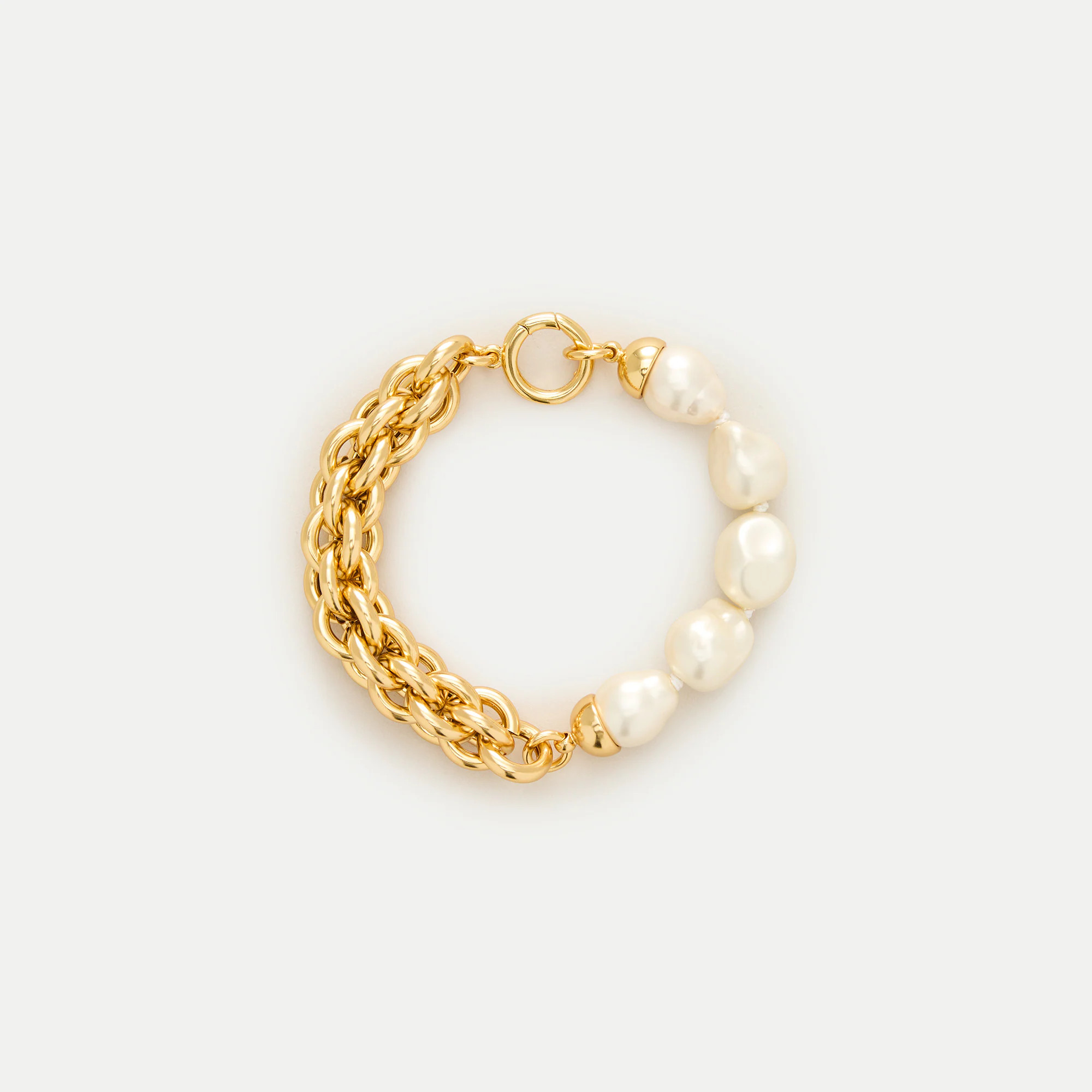 Pearl and chain bracelet | J. Crew US