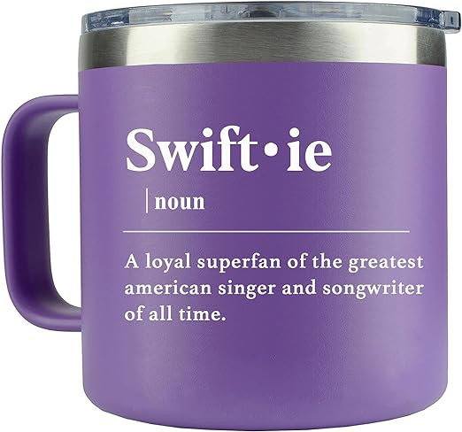 WECACYD Taylor Coffee Mug - Swiftie Merch for the Eras Music - Purple Gift for Women and Girls - ... | Amazon (US)