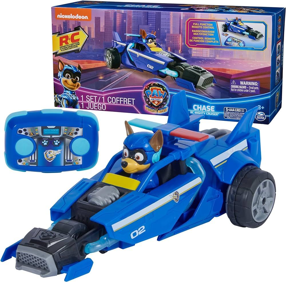 Paw Patrol: The Mighty Movie, Remote Control Car with Molded Mighty Pups Chase, Kids Toys for Boy... | Amazon (US)