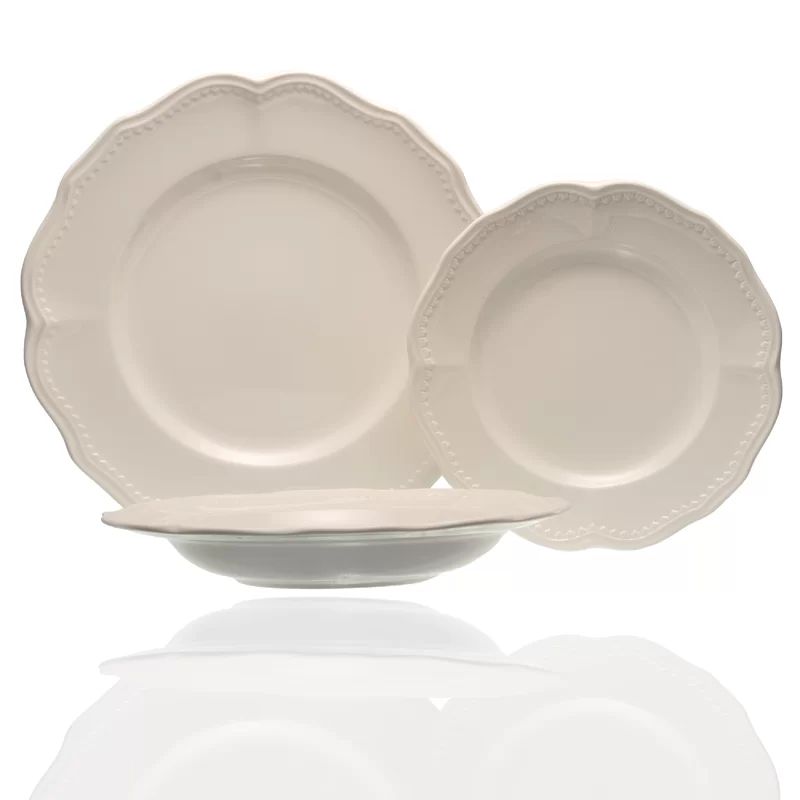 Classic White 18 Piece Dinnerware Set, Service for 6 | Wayfair North America