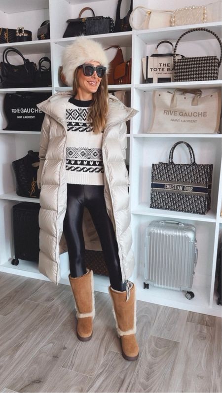 Comfortable and chic winter outfit. Love this puffer jacket, so warm, cozy and beautiful. These liquid leggings are amazing, very cozy sweater. 

#LTKSeasonal #LTKU #LTKstyletip