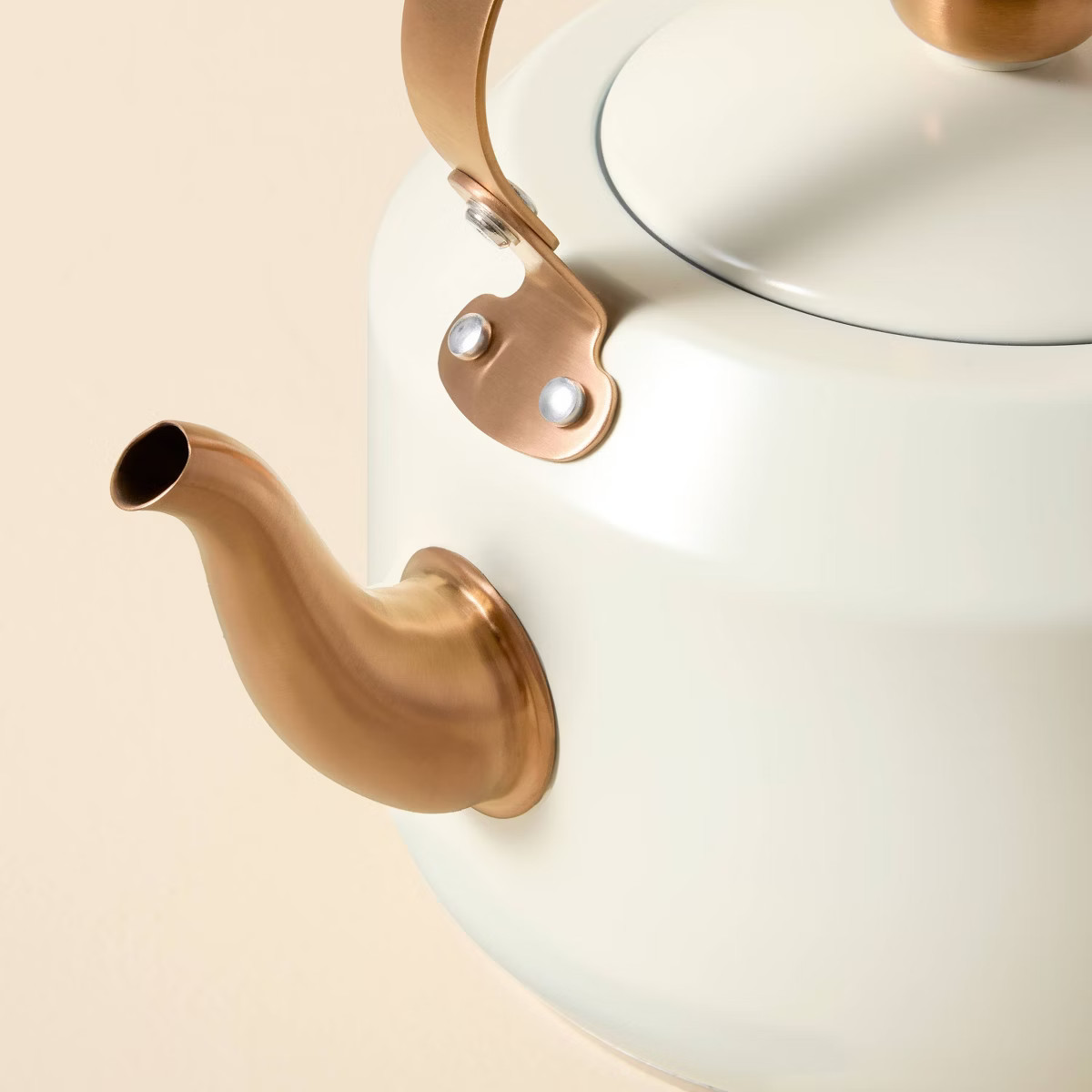 2qt Coated Tea Kettle Sour Cream - Hearth & Hand™ with Magnolia | Target