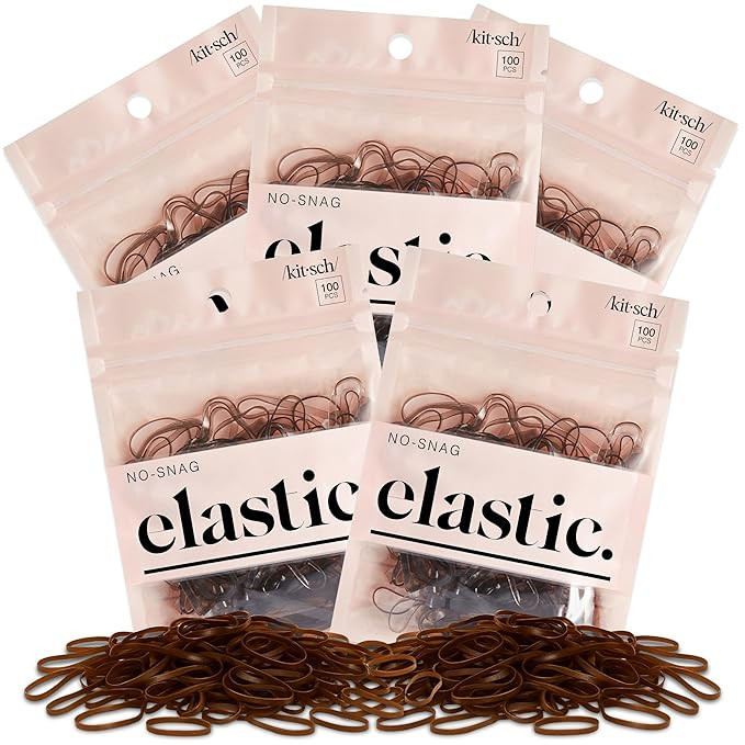 Kitsch Hair Ties No Damage for Kids, Teens and Women - Rubber Bands for Hair Styling | No Snag Ha... | Amazon (US)