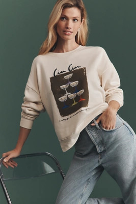 Maeve x Natalia Bagniewska Cocktail Sweatshirt | Anthropologie (US)