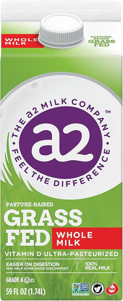 a2 Milk® Grass-Fed Whole Milk, 59 oz. | Amazon (US)