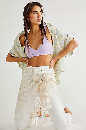 Juno Crochet Tassel Sarong Scarf | Free People (Global - UK&FR Excluded)