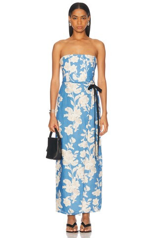 Agua by Agua Bendita Cinefila Maxi Dress in Blue | FWRD 