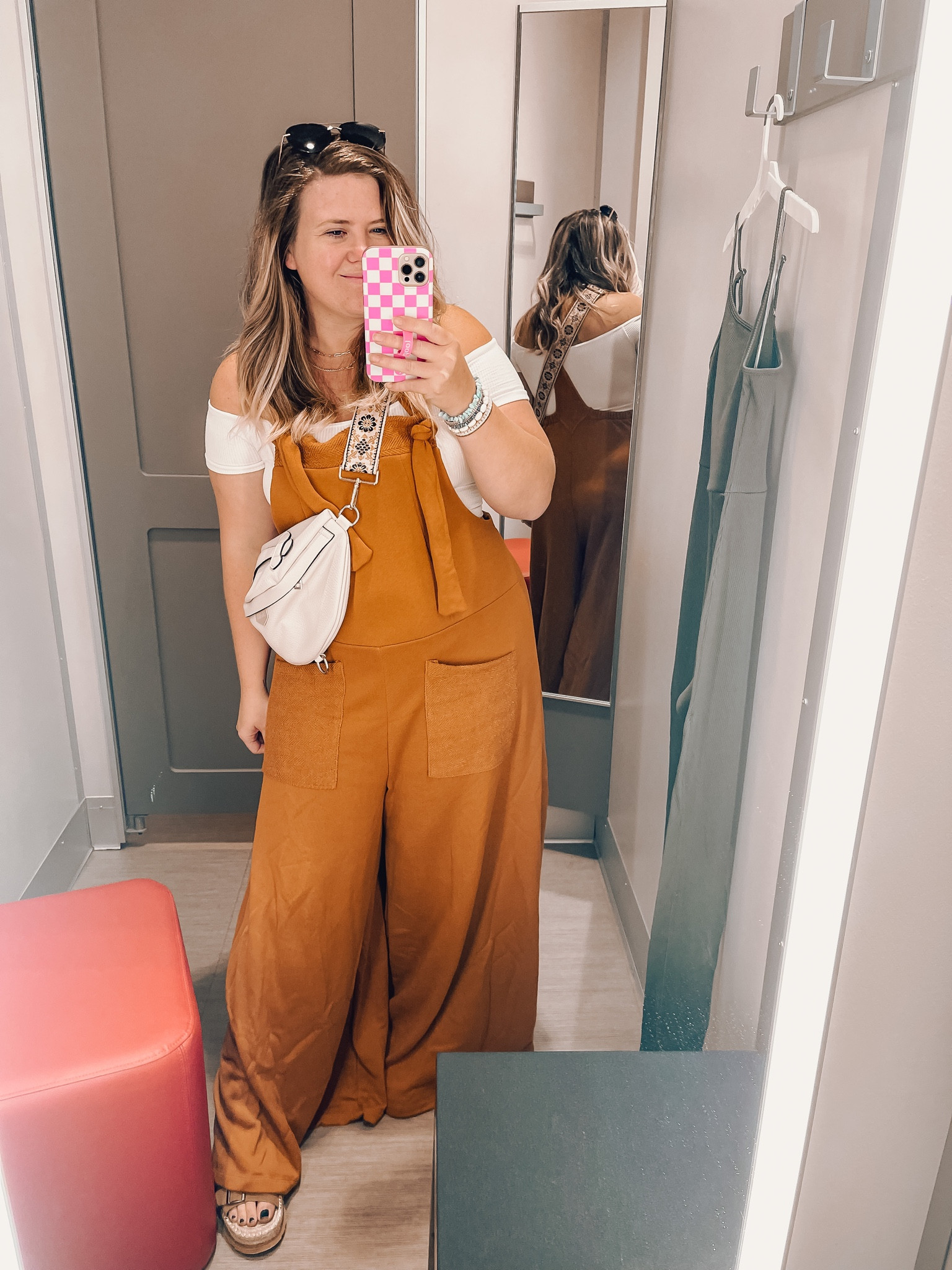 Great lounge around the house or running errands outfit!
Jumpsuit- Mindy Mae’s Market (L)
Tank- Mindy Mae’s Market (M/L)
Purse + Strap- Amazon
Shoes- Vici TTS
Glasses- Diff
Phone case- Loopy
Use code AFFILIATE for 15% off Mindy Mae’s

#LTKmidsize #LTKunder50 #LTKunder100