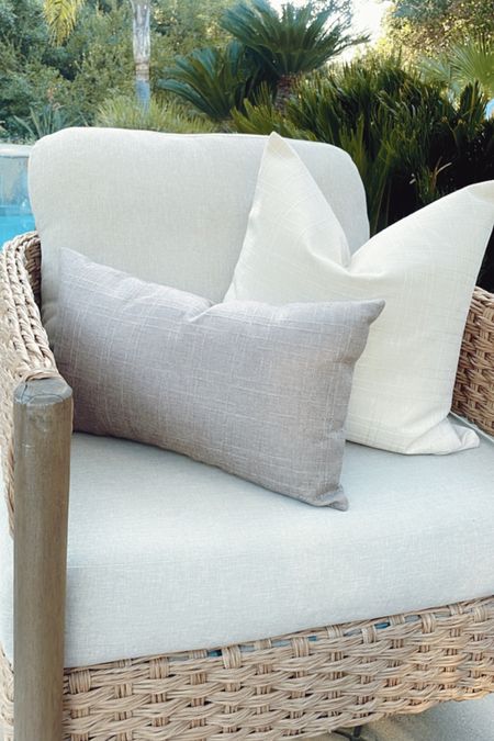 New outdoor pillows for the summer. Layering shades of neutral and adding color with the plants and landscaping. 

#outdoor #amazonfinds 

#LTKSeasonal #LTKhome #LTKfindsunder50