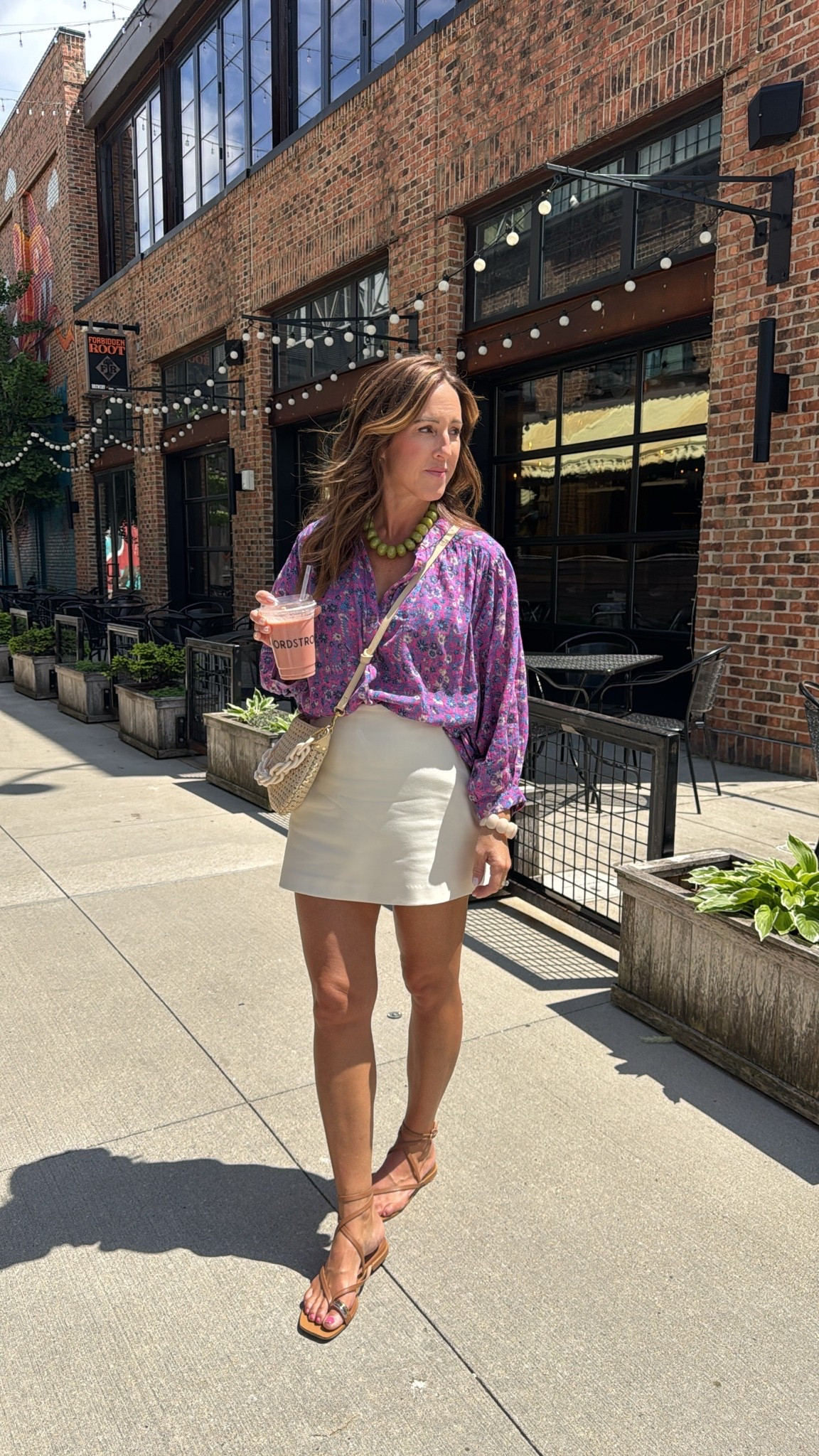 A perfect Spring outfit. 
XS blouse / grab the NEW blue color 😍
Size 4 skort in cream

#LTKmomlife #LTKSeasonal #LTKOver40