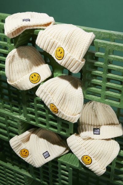 Market Smiley Patch Beanie | Urban Outfitters (US and RoW)