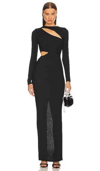 x REVOLVE Cygnus Gown | Black Long Sleeve Maxi Dress Long Sleeve Gown Black Cut Out Dress Maxi Dress | Revolve Clothing (Global)