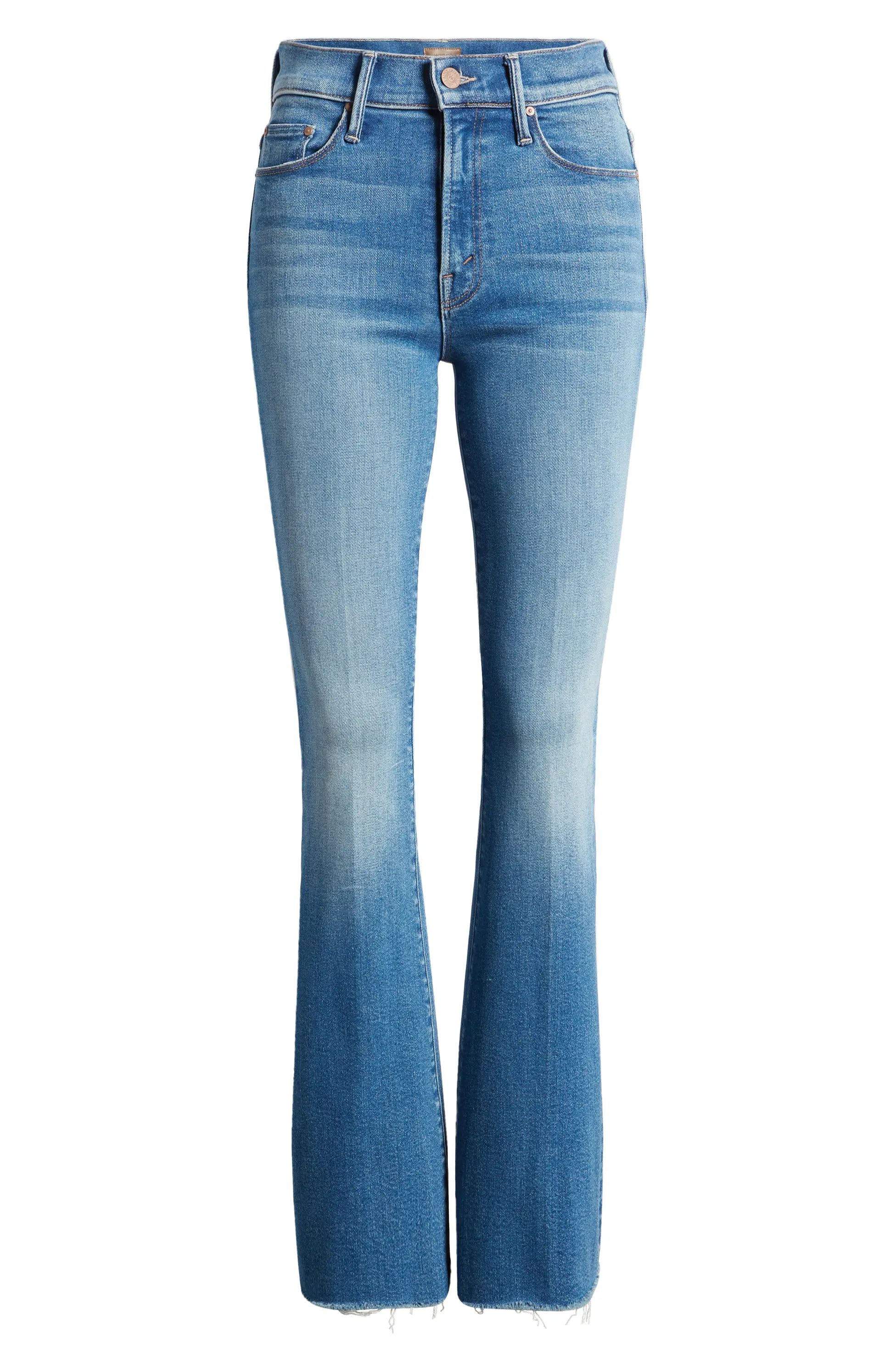 Frayed High Waist Flare Jeans | Nordstrom